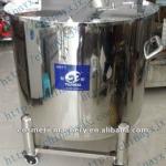 Stainless steel storage tank with open top