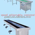 stepless speed adjustment conveyor belt bottle transport