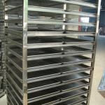 Trolley and tray for drying oven