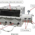 Stainless Steel Vacuum Glove Box for preparing nano-materials and battery electrode materials.