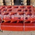 swing and fixed jaw plate for all kinds of famous brand jaw crusher spare parts