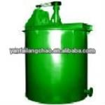 Double impeller leaching and agitating tank for ore beneficiation