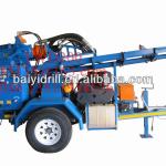 Trailer mounted water well drilling rig-