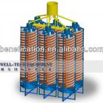 Gravity spiral concentrator for mineral processing plant