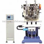 Two head flat wire broom and brush tufting machine