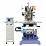 Flat wire broom and brush tufting machine