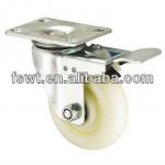 Nylon Medium Double-shaft Caster Wheel With Brake-