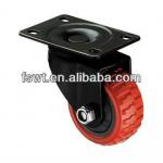 High Quality Black Frame Polyurethane Flame-round Swivel Caster Wheel