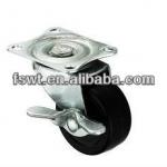 High Quality Light Duty 40-75mm Flat Swivel Caster Wheel With Brake
