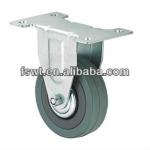 High Quality Gray Rubber Fixed Caster Wheel