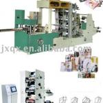 QX-X 1-8colors napkin tissue paper faial tissues cutting and folding machine