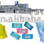 Automatic wet wipe folding production line