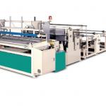 Semi-automatic toilet paper embossing and rewinding machine