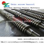 extruder bimetallic conical twin screw and barrel for plastic extrusion machines-