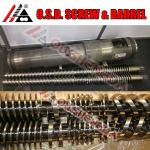 65/132 bimetallic conical twin screw barrel for pipe extruder machine
