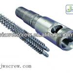 Feed twin screw and barrel