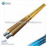 Bimetallic screw barrel for injection-