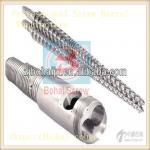 Bimetal twin double screw and barrel/conical screw barrel-