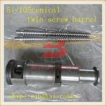 SKD61,SKD11Conical Twin Screw Barrel for Plastic Extruder Machine