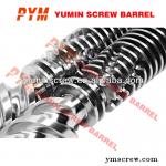 conical twin screw and barrel for pvc, wpc