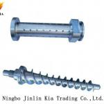 Rubber tipped screw barrel for rubber machine