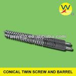 bimetallic conical twin screw barrels