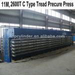 2600T C Type Tread Precure Press/Precured Rubber Tread Vulcanizing Press / Tyre Press