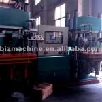double station vulcanizing press with opening mold