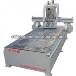 JK-1340 wood cnc router machine with two head and larger format table