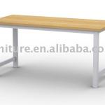 wood and steel workbench table