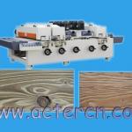 Rustic wood flooring wire brushing denibbing Machine