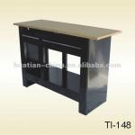 Workbench for wooden worktop with 2 steel drawers