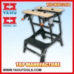 Flexible and Foldable workbench with heavy duty bamboo worktop-