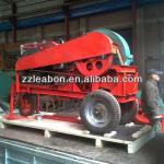 Electric motor diesel engine tractor driven mobile biomass crusher