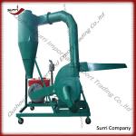Wood hammer mill with diesel engine