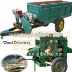 Bark tearing machine with three Rollers-