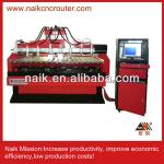 Naik 8 hesds high efficiency 4 axis cnc router for 3D embossment