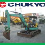 Used Japan Excavator Kubota For sale U-40-5 / Rubber pad on steel shoe , Arm crane 0.9t , Blade , Multi pattern valve