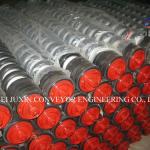 S.A.Carrier Idler Roller,Return Roller with Rubber Ring,Impact Roller,Conveyor Trough Idler Roller