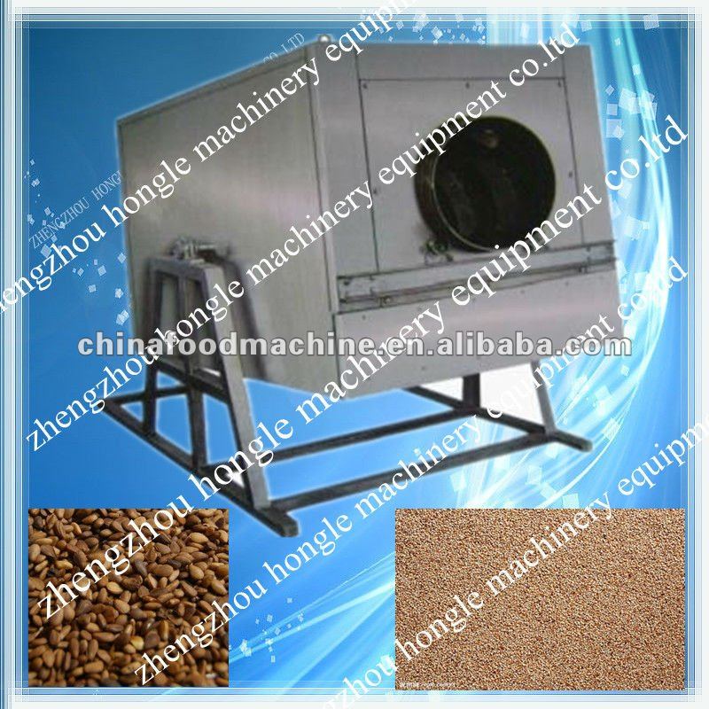 06 HLS-100 automatic rotary drum Sesame seed roasting/drying machine