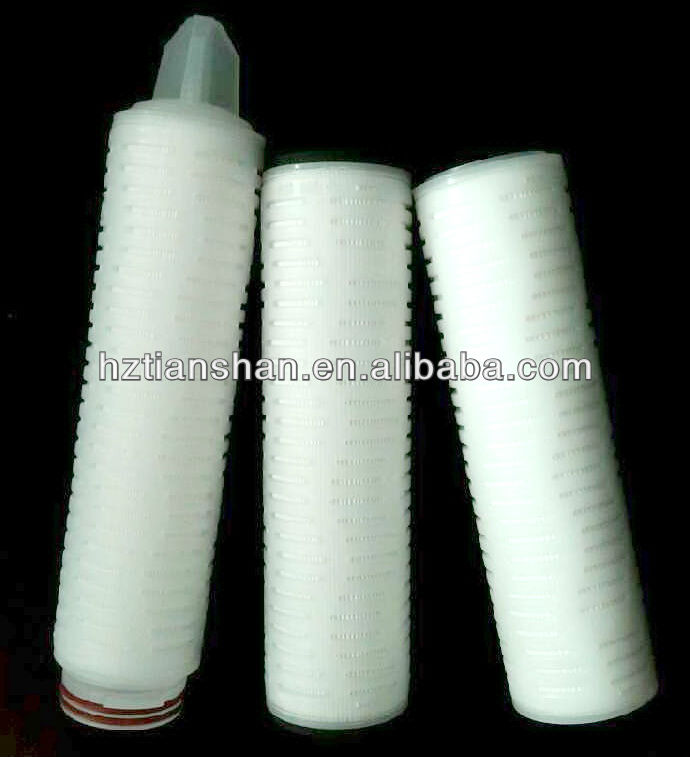 1.0 micron PES pleated filter cartridge for wine/beverage/juice/drinking water/spring water/ pure water making