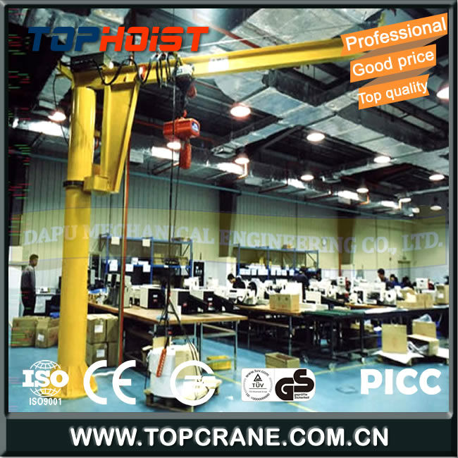 1.5 ton Column Mounted Jib Crane With Electric Hoist/Trolley