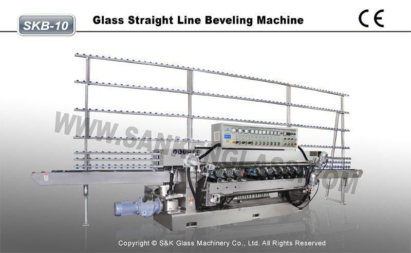 10 Motors Mirror Glass Beveling Machine