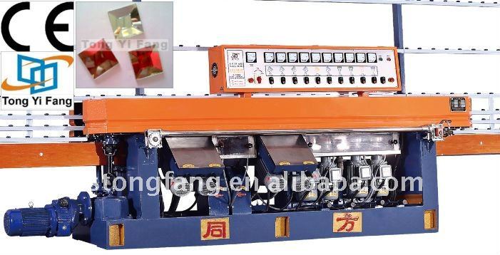 10 spindles PLC Glass straight-line edging machine