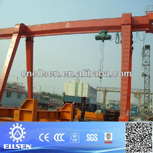 10 tons rail mounted single girder gantry cranes