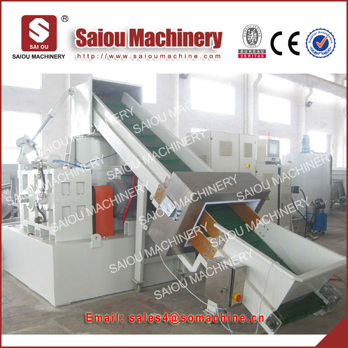 100-500kg per hour PP PE plastic film recycling system