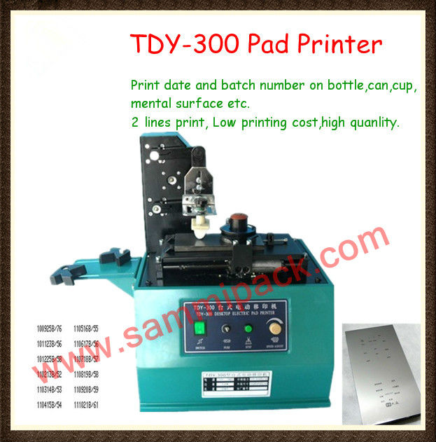 100% Warranty TDY-300 Pad Printer Print Date And Batch Number On Bottle,Can,Cup,Mental Surface Etc.