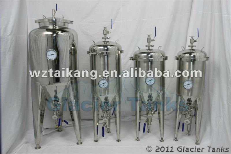 100L Conical Fermenter, Double Jacketed Beer Fermentation Tank