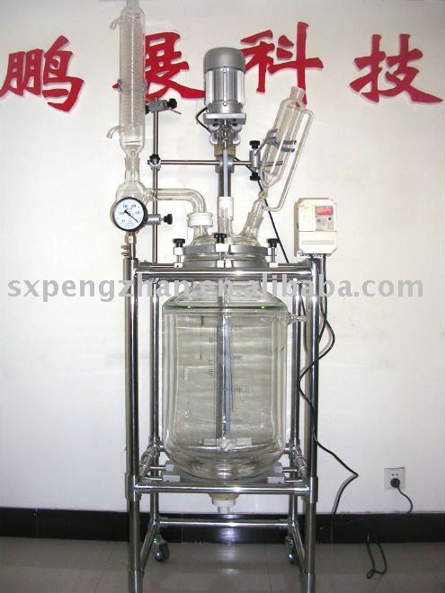 10L lab jacketed glass reactor (supreme quality GG17 or GG3.3 glass ,321 SS material,PTFE sealing,1~100L available,10days DT)