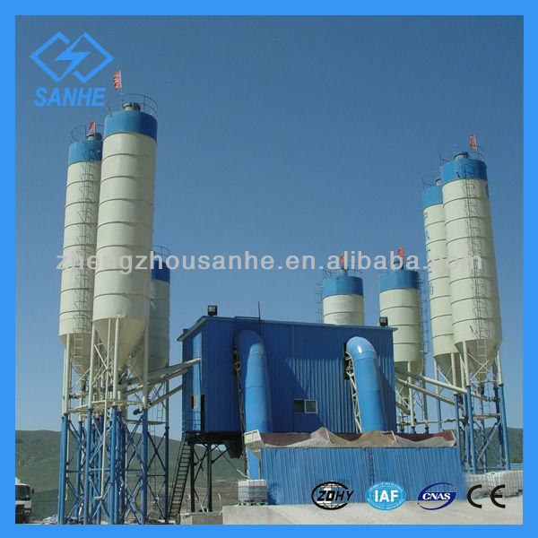 180m3/h HZS180 fixed automatical concrete batching machine